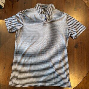 Peter Millar Mens Small Polo Shirt Crown Crafted Golf Striped Performance
